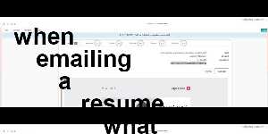 when emailing a resume what should i write in the email