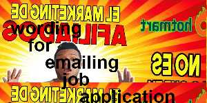 wording for emailing job application